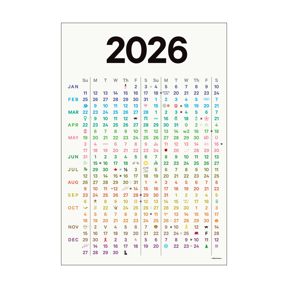 2026 Icon Calendar by Phillip Niemeyer