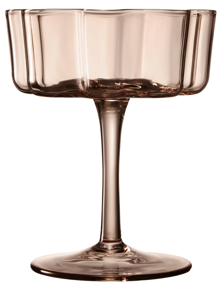 Flower Wave Champagne Coupe Set