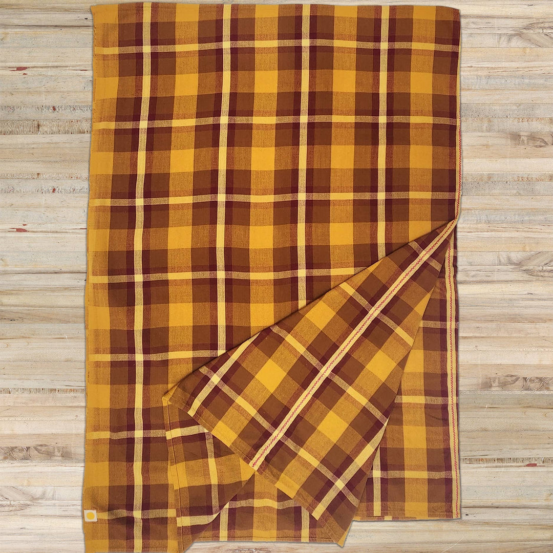 All Roads Bonnie Plaid Tablecloth - Harvest