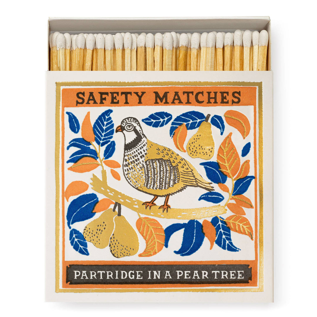 Archivist Gallery "Christmas Partridge" Letterpress Printed Matchbox