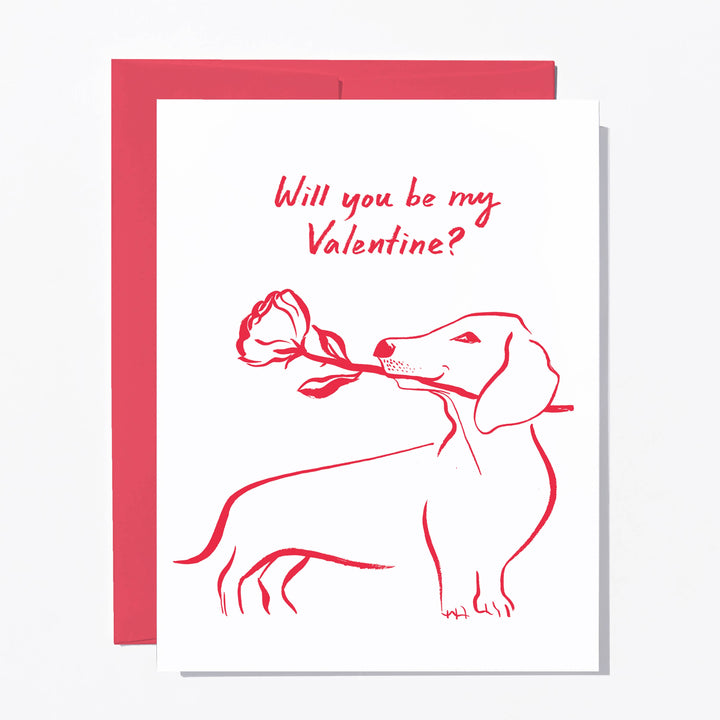 Ruby Sneakers "Dashchund Valentine" Valentine's Day Card
