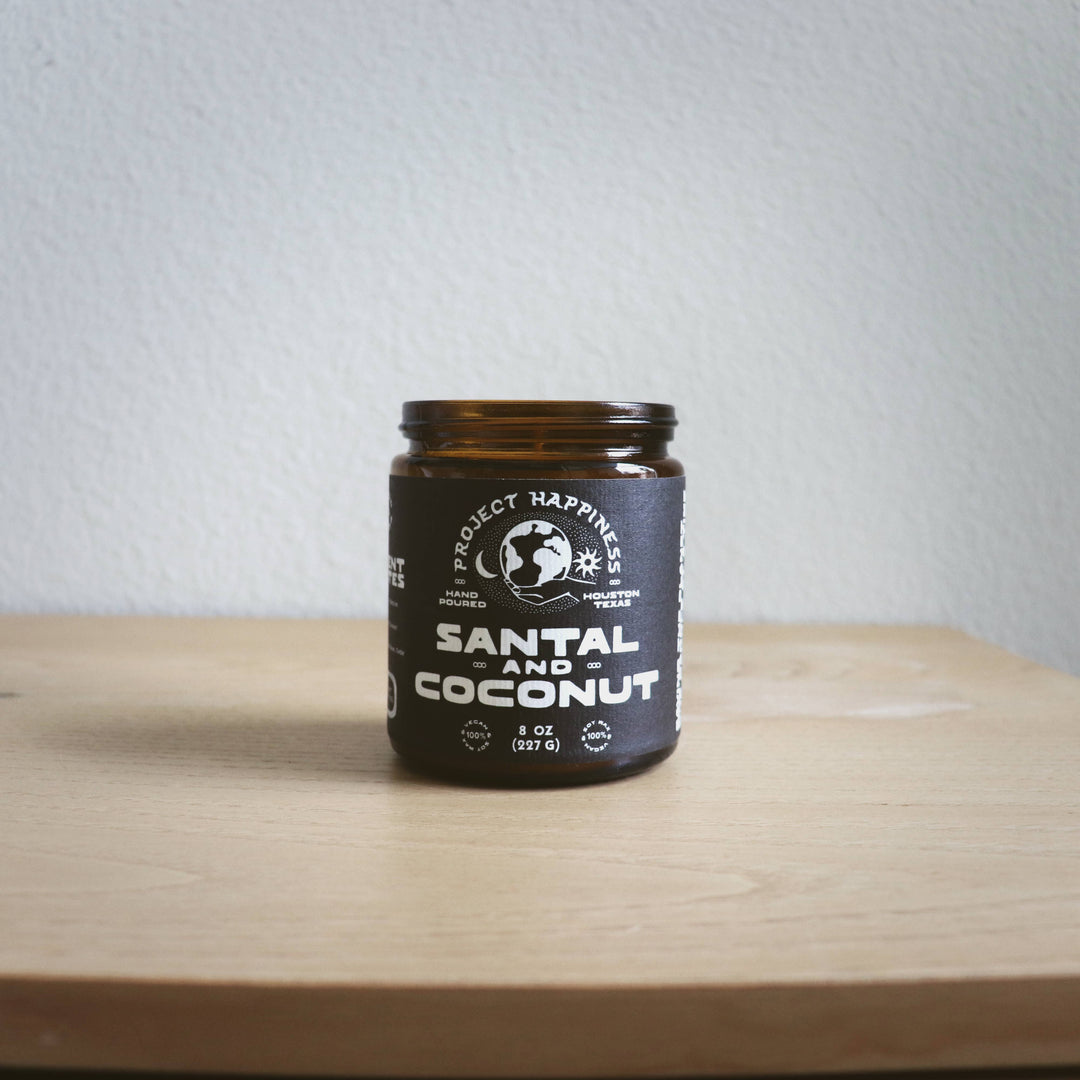 Project Happiness Santal & Coconut Soy Candle