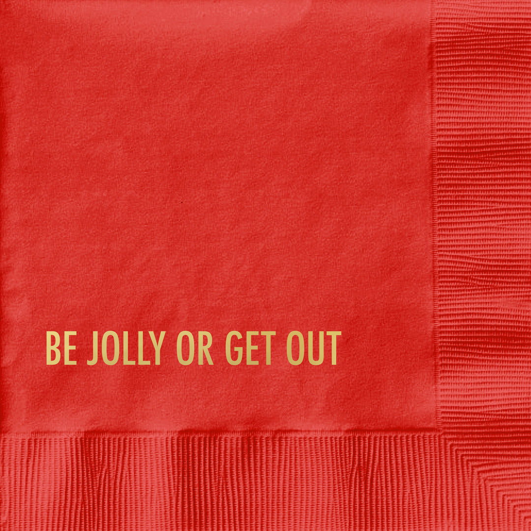 "Be Jolly" Holiday Cocktail Napkins