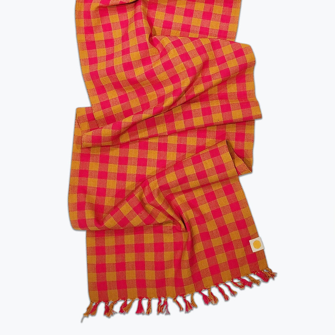 All Roads Chunky Plaid Table Runner - Dahlia