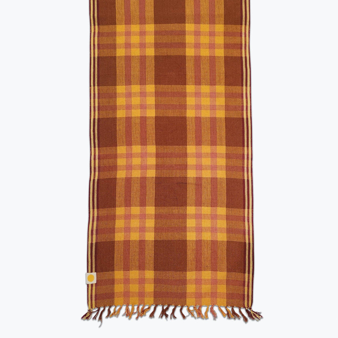 All Roads Charleston Plaid Table Runner - Amber