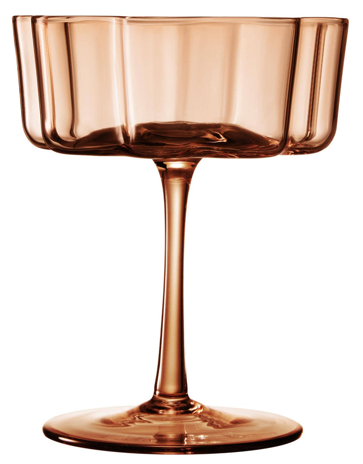 Flower Wave Champagne Coupe Set