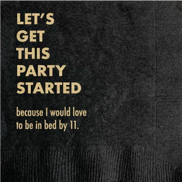 "Party Started" Cocktail Napkins