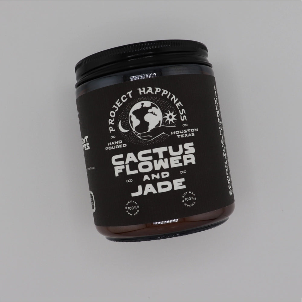 Project Happiness "Cactus Flower & Jade" Soy Candle