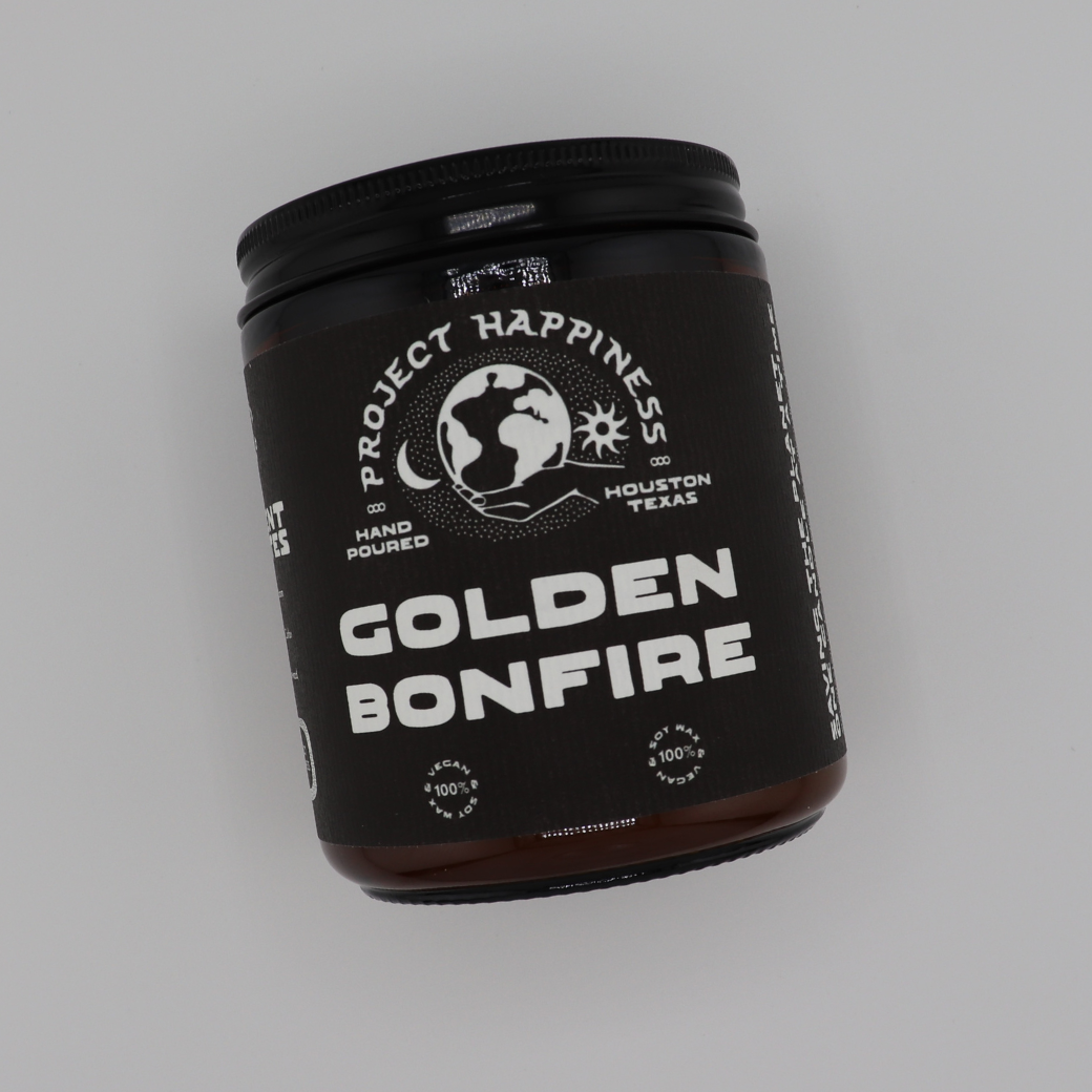 Project Happiness "Golden Bonfire" Soy Candle