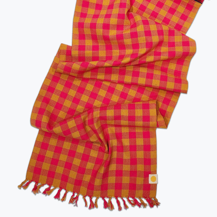 All Roads Chunky Plaid Table Runner - Dahlia