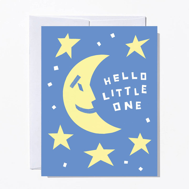 Ruby Sneakers "Pastel Moon and Stars" Baby Card