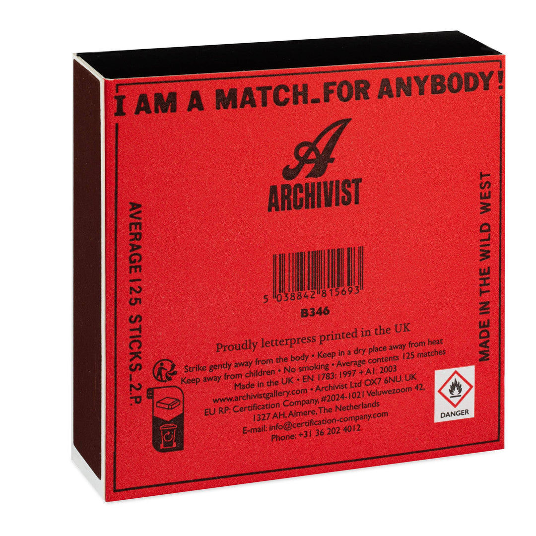 Archivist Gallery "Match for Anybody" Letterpress Printed Matchbox