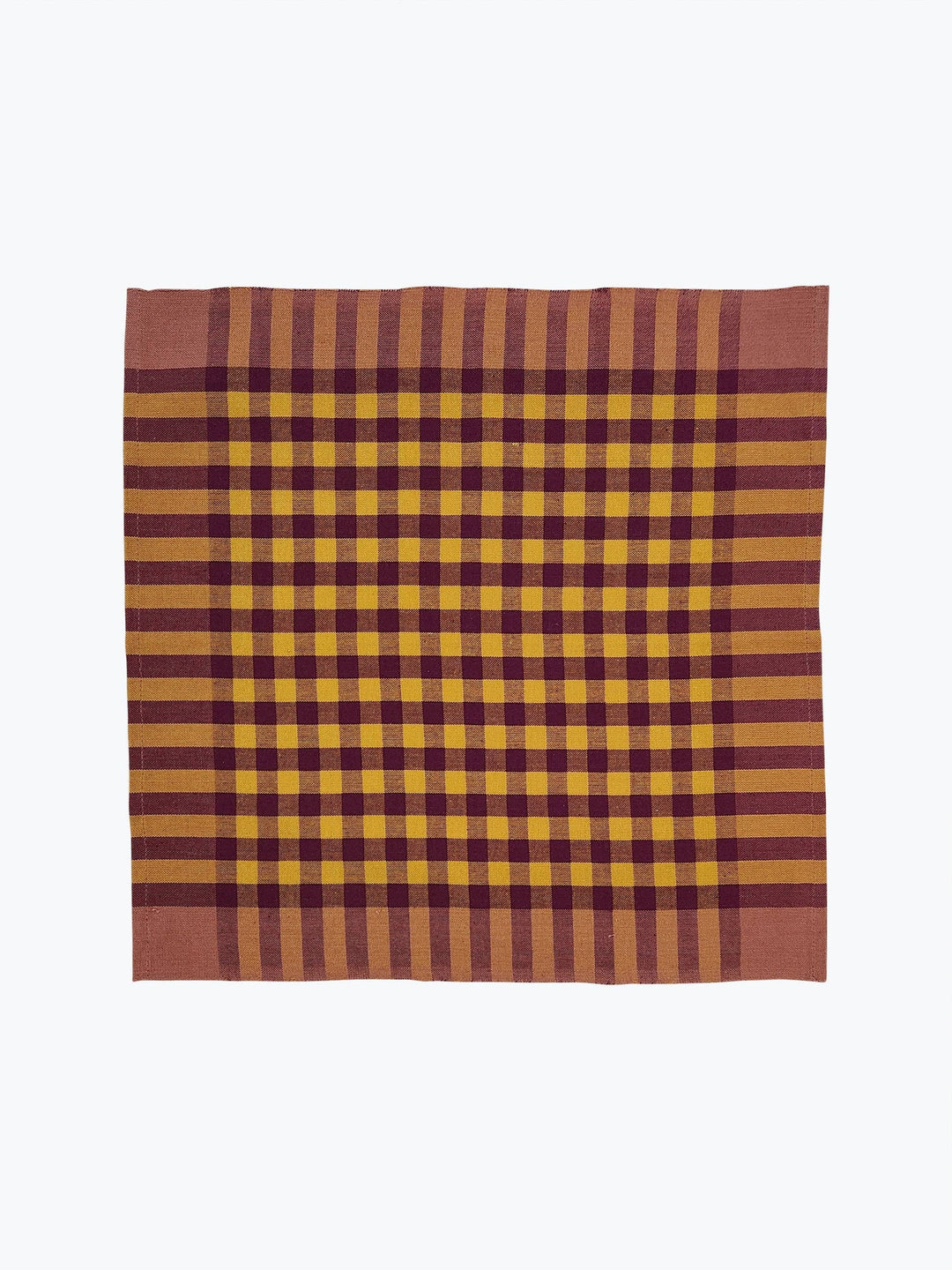 All Roads Grid Napkin Pair - Cranberry