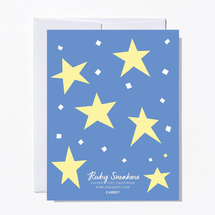 Ruby Sneakers "Pastel Moon and Stars" Baby Card