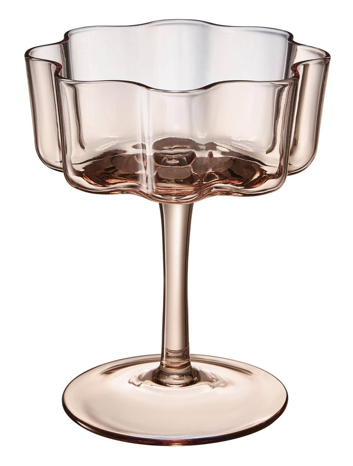 Flower Wave Champagne Coupe Set
