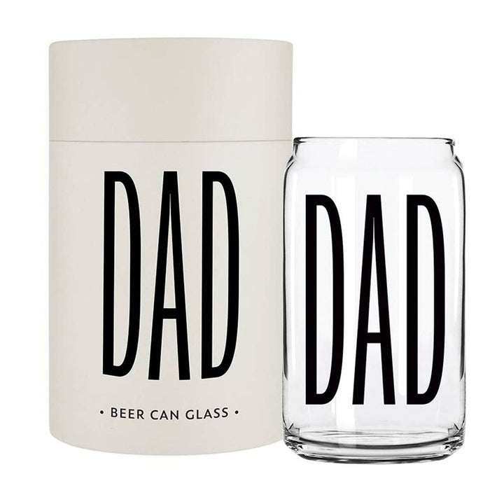"Dad" Beer Can Glass