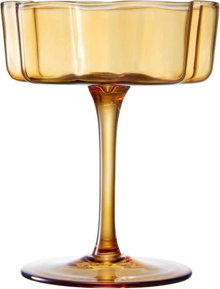 Flower Wave Champagne Coupe Set