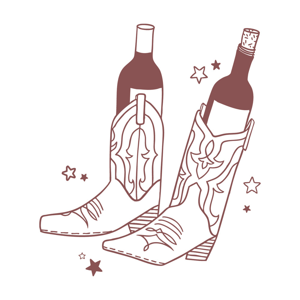 Geraldine's "Wine & Boots" Greeting Card